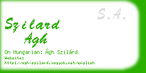 szilard agh business card